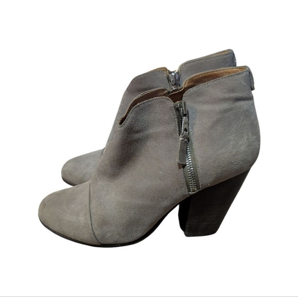 Rag & Bone Margot Suede AnkleBooties Size 40 US 10 Warm Grey Suede - Picture 2 of 10